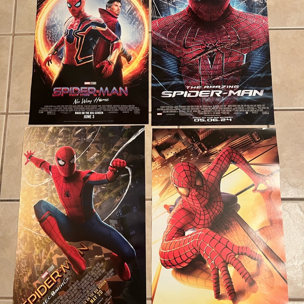 Spider-Man Movie Posters 8 NEW ready for framing and displaying size 12X16